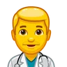 Man Health Worker Emoji 👨‍⚕️ image - Telegram style