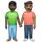 Men Holding Hands: Dark Skin Tone, Medium-Dark Skin Tone