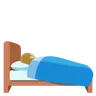Person In Bed: Medium-Light Skin Tone Emoji 🛌🏼 image - Google Noto Color style