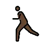 Person Running: Dark Skin Tone Emoji 🏃🏿 image - OpenMoji style