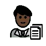 Man Office Worker: Dark Skin Tone Emoji 👨🏿‍💼 image - OpenMoji style