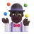 Man Juggling: Dark Skin Tone