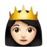 Princess: Light Skin Tone Emoji 👸🏻 image - Apple style