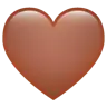 Brown Heart Emoji 🤎 image - WhatsApp style