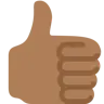 Thumbs Up: Medium-Dark Skin Tone Emoji 👍🏾 image - Twitter / X (Twemoji) style
