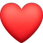 Red Heart Emoji ❤ image - Facebook Meta style