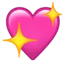 Sparkling Heart Emoji 💖 image - Telegram style