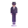 Person In Suit Levitating: Light Skin Tone Emoji 🕴🏻 image - Microsoft 3D Fluent style