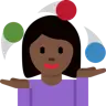 Woman Juggling: Dark Skin Tone Emoji 🤹🏿‍♀️ image - Twitter / X (Twemoji) style