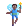 Man Fairy: Medium-Dark Skin Tone Emoji 🧚🏾‍♂️ image - Microsoft 3D Fluent style