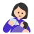 Woman Feeding Baby: Light Skin Tone