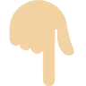 Backhand Index Pointing Down: Medium-Light Skin Tone Emoji 👇🏼 image - Twitter / X (Twemoji) style