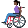 Woman In Manual Wheelchair: Dark Skin Tone Emoji 👩🏿‍🦽 image - Twitter / X (Twemoji) style