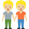 People Holding Hands: Medium-Light Skin Tone Emoji 🧑🏼‍🤝‍🧑🏼 image - Twitter / X (Twemoji) style