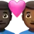 Couple With Heart: Man, Man, Dark Skin Tone, Medium-Dark Skin Tone
