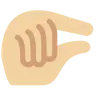 Pinching Hand: Medium-Light Skin Tone Emoji 🤏🏼 image - Twitter / X (Twemoji) style