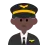 Man Pilot: Dark Skin Tone