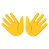 Znak otwartych rąk Emoji 👐 image - Google Noto Color style