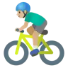 Man Biking: Medium-Light Skin Tone Emoji 🚴🏼‍♂️ image - Google Noto Color style