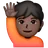Person Raising Hand: Dark Skin Tone