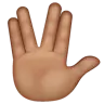 Vulcan Salute: Medium Skin Tone Emoji 🖖🏽 image - WhatsApp style