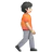 Person Walking Facing Right: Light Skin Tone