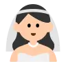 Woman With Veil: Light Skin Tone Emoji 👰🏻‍♀️ image - Tossface style