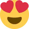 หน้ายิ้มด้วยดวงตารูปหัวใจ Emoji 😍 image - Twitter / X (Twemoji) style