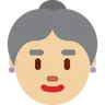 Old Woman: Medium-Light Skin Tone Emoji 👵🏼 image - Twitter / X (Twemoji) style