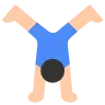 Man Cartwheeling: Light Skin Tone Emoji 🤸🏻‍♂️ image - Tossface style