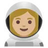 Woman Astronaut: Medium-Light Skin Tone Emoji 👩🏼‍🚀 image - Google Noto Color style