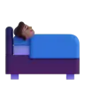 Person In Bed: Medium-Dark Skin Tone Emoji 🛌🏾 image - Microsoft 3D Fluent style