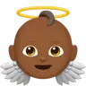 Baby Angel: Medium-Dark Skin Tone Emoji 👼🏾 image - Apple style
