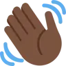 Waving Hand: Dark Skin Tone Emoji 👋🏿 image - Twitter / X (Twemoji) style