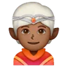 Elf: Medium-Dark Skin Tone Emoji 🧝🏾 image - Samsung style