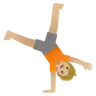 Person Cartwheeling: Medium-Light Skin Tone Emoji 🤸🏼 image - Google Noto Color style