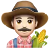 Man Farmer: Light Skin Tone Emoji 👨🏻‍🌾 image - WhatsApp style