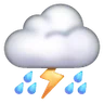 Donnerwolke und Regen Emoji ⛈ image - Samsung style