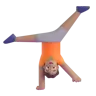 Person Cartwheeling: Medium Skin Tone Emoji 🤸🏽 image - Microsoft 3D Fluent style