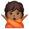 Person Gesturing No: Medium-Dark Skin Tone Emoji 🙅🏾 image - Samsung style