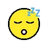 Emoji Volto addormentato 😴 image - OpenMoji style