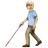 Person With White Cane: Medium-Light Skin Tone