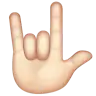 Love-You Gesture: Light Skin Tone Emoji 🤟🏻 image - WhatsApp style