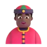 Person With Skullcap: Medium-Dark Skin Tone Emoji 👲🏾 image - Microsoft 3D Fluent style