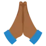 Folded Hands: Medium-Dark Skin Tone Emoji 🙏🏾 image - Google Noto Color style