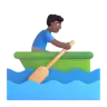 Man Rowing Boat: Medium-Dark Skin Tone Emoji 🚣🏾‍♂️ image - Microsoft 3D Fluent style