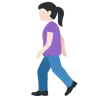 Woman Walking: Light Skin Tone Emoji 🚶🏻‍♀️ image - Twitter / X (Twemoji) style