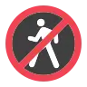 Emoji Vietato ai pedoni 🚷 image - Tossface style