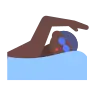 Man Swimming: Dark Skin Tone Emoji 🏊🏿‍♂️ image - Tossface style