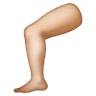 Leg: Medium-Light Skin Tone Emoji 🦵🏼 image - Samsung style